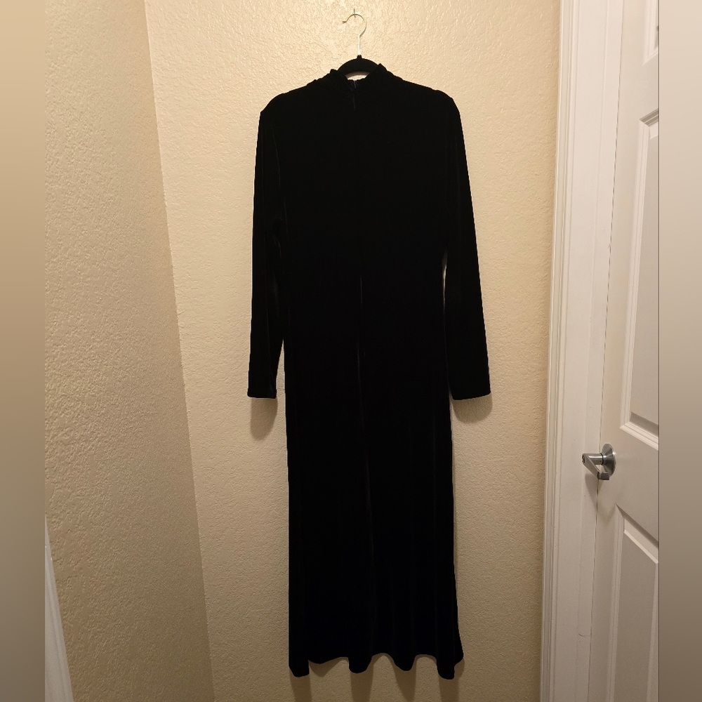 Vintage Jacqueline Ferrar Velour Long Sleeve Dress